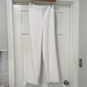 Halogen White Straight-Leg Trousers